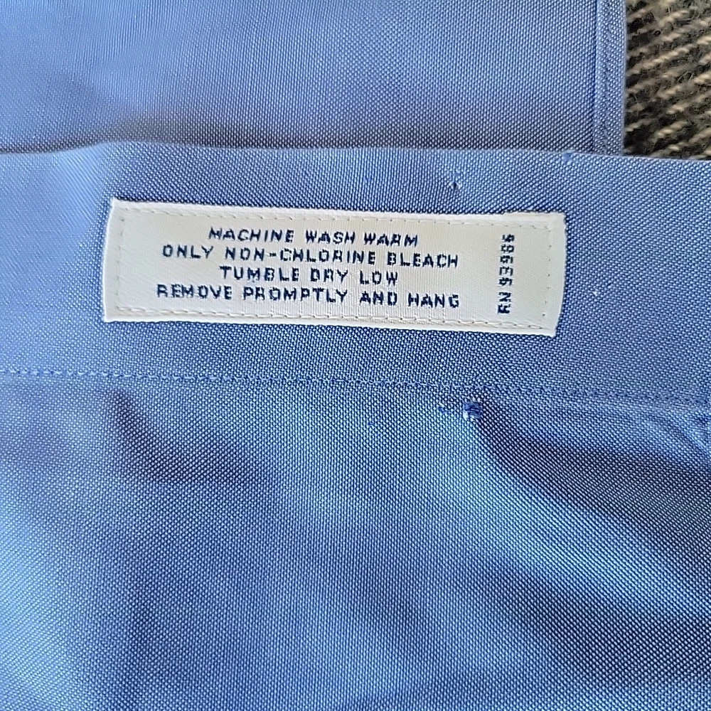 Brooks Brothers Dress Shirt Men's 16.5 35 Slim Fit Blue‎ Button Up Non Iron